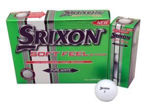1 Dozen NEW Srixon Golf Soft Feel 12 Golf Balls - White 2 Piece Straight