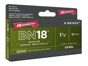 Arrow Brad Nail, 1 1/4", 18 Ga, PK1000 18 Gauge BN1820CS Arrow Brad Nail, 1 1/4", 18 Ga, PK1000 18 Gauge BN1820CS
