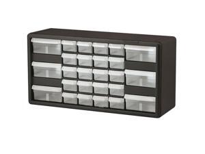 Akro-Mils Stackable Cabinet 26 Drawers 20"x6-3/8"x10-11/32" Black/Gray 10126 Akro-Mils Stackable Cabinet 26 Drawers 20"x6-3/8"x10-11/32" Black/Gray 10126