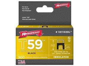 Arrow Fastener 591168BL 1/4" x 1/4" Black T59 Insulated Staples Arrow Fastener 591168BL 1/4" x 1/4" Black T59 Insulated Staples