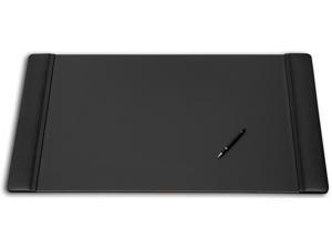 P1025 38 x 24 Desk Pad - Genuine Top-Grain Black Leather Felt Bottom