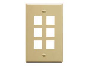 ICC ICC-FACE-6-IV Ic107F06Iv 6Port Face Ivory ICC ICC-FACE-6-IV Ic107F06Iv 6Port Face Ivory