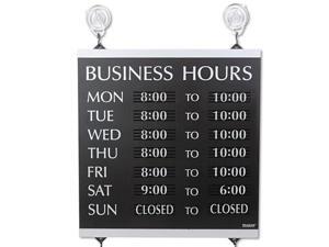 Headline Sign Century Series Business Hours Sign Heavy-Duty Plastic 13 x 14 Headline Sign Century Series Business Hours Sign Heavy-Duty Plastic 13 x 14