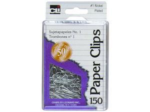 Charles Leonard Inc 79533 #1 Nickel Plated Paper Clips 150 Count Charles Leonard Inc 79533 #1 Nickel Plated Paper Clips 150 Count