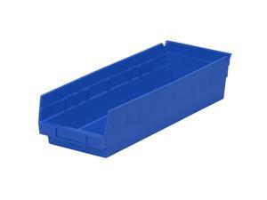AKRO-MILS 30138BLUE Blue Shelf Bin, 17-7/8"L x 6-5/8"W x 4"H