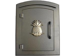 QualArc MAN-1405-BZ Manchester Pineapple Logo Door Column Mount Mailbox - Bronze QualArc MAN-1405-BZ Manchester Pineapple Logo Door Column Mount Mailbox - Bronze