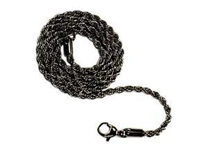 Stainless Steel Black 5.0mm Rope Chain