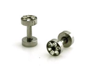 12g (2mm) Stainless Steel Hollow Tunnel Ring of Gems Ear Expander Ear Plugs 12g (2mm) Stainless Steel Hollow Tunnel Ring of Gems Ear Expander Ear Plugs