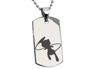 Stainless Steel 1st Gen Mew Pokémon Engraved Dog Tag