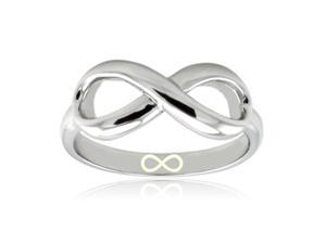 Sterling Silver Infinity Symbol Engraved Infinity Ring