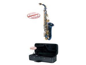 Hawk Colored Student Blue Alto Saxophone with Case, Mouthpiece and Reed Hawk Colored Student Blue Alto Saxophone with Case, Mouthpiece and Reed