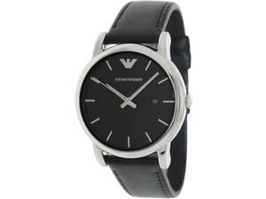 Emporio Armani Men's Classic AR1692 Black Leather Quartz Watch with Black Dial Emporio Armani Men's Classic AR1692 Black Leather Quartz Watch with Black Dial
