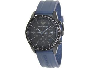 Emporio Armani Men's Sportivo AR6113 Blue Rubber Quartz Watch with Black Dial Emporio Armani Men's Sportivo AR6113 Blue Rubber Quartz Watch with Black Dial