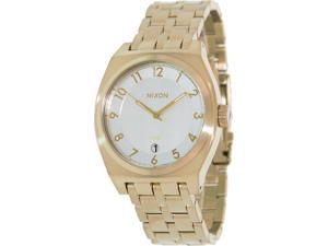 Nixon Men's A3251219-00 Gold Stainless-Steel Quartz Watch with Silver Dial Nixon Men's A3251219-00 Gold Stainless-Steel Quartz Watch with Silver Dial
