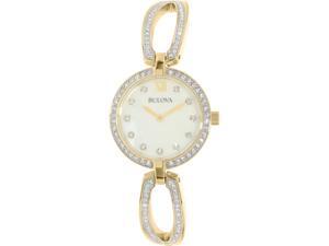 Bulova Women's 98L225 Swarovski Crystal Gold Tone Bracelet Watch Bulova Women's 98L225 Swarovski Crystal Gold Tone Bracelet Watch