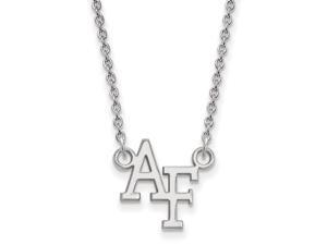 NCAA 10k White Gold Air force Academy Small Pendant Necklace NCAA 10k White Gold Air force Academy Small Pendant Necklace