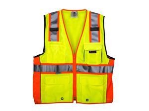 TR Industrial 3M Safety Vest with Pockets and Zipper, Class 2, Size XXL TR Industrial 3M Safety Vest with Pockets and Zipper, Class 2, Size XXL