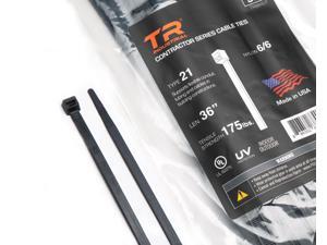 TR Industrial Contractor Series UV Cable Ties (50-Piece), 36", Type 21S, Made in USA TR Industrial Contractor Series UV Cable Ties (50-Piece), 36", Type 21S, Made in USA