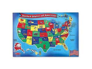 Melissa & Doug : United States Map Floor Puzzle (51 Pcs)
