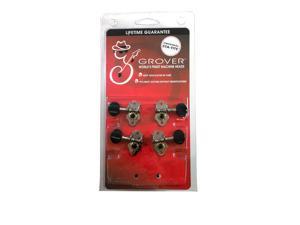 grover 9nb statite ukulele tuners, nickel with black buttons
