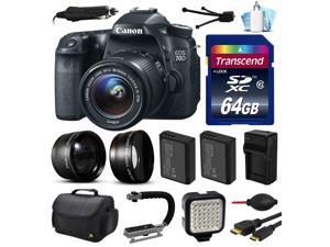 Canon EOS 70D DSLR SLR Digital Camera with 18-55mm Lens (64GB Essential Bundle) Canon EOS 70D DSLR SLR Digital Camera with 18-55mm Lens (64GB Essential Bundle)