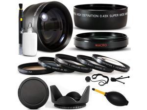 Digital HD Super Fisheye Lens with Macro For JVC GC-PX100 GZ-GX1 