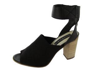 Steven Steve Madden Mable Womens Size 7.5 Black Fabric Dress Sandals Shoes Steven Steve Madden Mable Womens Size 7.5 Black Fabric Dress Sandals Shoes