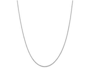 14k White Gold 1.00mm Octagonal Snake Chain Necklace