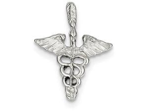 Finejewelers Sterling Silver Caduceus Charm