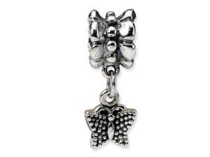 Reflections Sterling Silver Butterfly Dangle Bead / Charm Reflections Sterling Silver Butterfly Dangle Bead / Charm