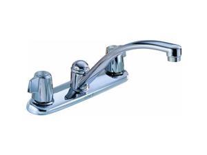 Delta Faucet 2100LF Classic Solid Brass 2-Wrist Blade Swing Kitchen Faucet, Chrome