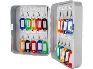 Barska Key Cabinet, 20 Capacity, 8" H Matte Steel CB12482 Barska Key Cabinet, 20 Capacity, 8" H Matte Steel CB12482