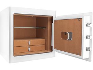 White Keypad Jewelry Safe Tan Interior White Keypad Jewelry Safe Tan Interior