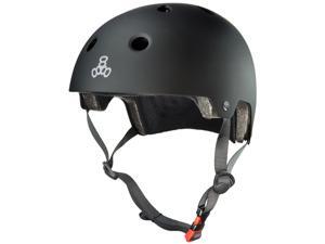 Triple Eight Dual Certified Bicycle/Skate Helmet with EPS Liner (All Black Rubber - L/XL) Triple Eight Dual Certified Bicycle/Skate Helmet with EPS Liner (All Black Rubber - L/XL)