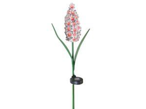 42" Pink and White Mallow Solar Lighted Flower Outdoor Decoration 42" Pink and White Mallow Solar Lighted Flower Outdoor Decoration