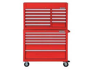 WESTWARD 7CX90 42"W Tool Chest and Cabinet Combination 17 Drawers, Red, 66-5/8"H WESTWARD 7CX90 42"W Tool Chest and Cabinet Combination 17 Drawers, Red, 66-5/8"H
