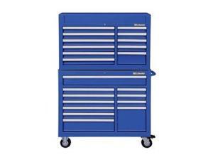 WESTWARD 7CY35 42"W Tool Chest and Cabinet Combination 22 Drawers, Blue, WESTWARD 7CY35 42"W Tool Chest and Cabinet Combination 22 Drawers, Blue,