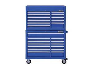 Combo Chest/Cabinet, 42 In, 24 Drw, Blue Combo Chest/Cabinet, 42 In, 24 Drw, Blue