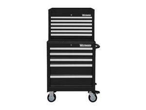 Combo Chest/Cabinet, 26 In, 11 Drw, Black Combo Chest/Cabinet, 26 In, 11 Drw, Black