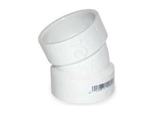 MUELLER INDUSTRIES 1WKE7 2" Hub PVC DWV 22-1/2 Degree Elbow MUELLER INDUSTRIES 1WKE7 2" Hub PVC DWV 22-1/2 Degree Elbow