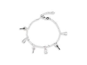 Solid 925 Sterling Silver Lock Key Charm Ankle Bracelet Solid 925 Sterling Silver Lock Key Charm Ankle Bracelet