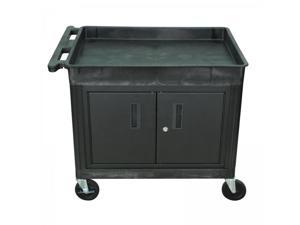 Luxor TC12C-B Luxor Utility Cart with Cabinet