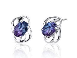 Classy 2.00ct Alexandrite Earrings in Sterling Silver Classy 2.00ct Alexandrite Earrings in Sterling Silver
