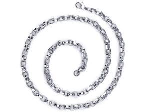 Effortless Flair: Mens Stainless Steel Belcher Link 20 InchChain Necklace Effortless Flair: Mens Stainless Steel Belcher Link 20 InchChain Necklace