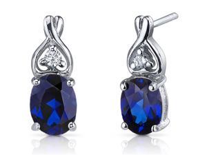 Classy Style 3.50 ct Blue Sapphire Oval Cut Cubic Zirconia Earrings in Sterling Silver Classy Style 3.50 ct Blue Sapphire Oval Cut Cubic Zirconia Earrings in Sterling Silver