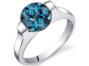 Bezel Set 2.25 carats London Blue Topaz Engagement Ring in Sterling Silver Size 6, Available in Sizes 5 thru 9 Bezel Set 2.25 carats London Blue Topaz Engagement Ring in Sterling Silver Size 6, Available in Sizes 5 thru 9