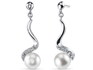 Oravo SE8340 7.0mm Freshwater White Pearl Earrings in Sterling Silver Oravo SE8340 7.0mm Freshwater White Pearl Earrings in Sterling Silver