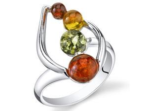 Baltic Amber Open Leaf Ring Multiple Colors Sterling Silver, Sizes 5 through 9 Baltic Amber Open Leaf Ring Multiple Colors Sterling Silver, Sizes 5 through 9