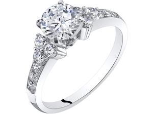 Oravo 14K White Gold Classic Style Engagement Ring