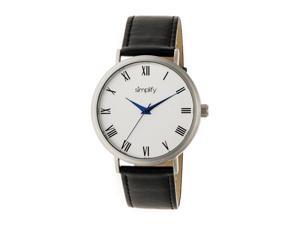 Simplify The 2900 Leather-Band Watch - Silver/Black Simplify The 2900 Leather-Band Watch - Silver/Black